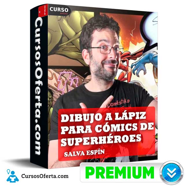Dibujo a lápiz para cómics de superhéroes de Salva Espín